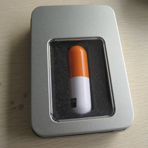USB Stick Alu Geschenk Box mit Fenster